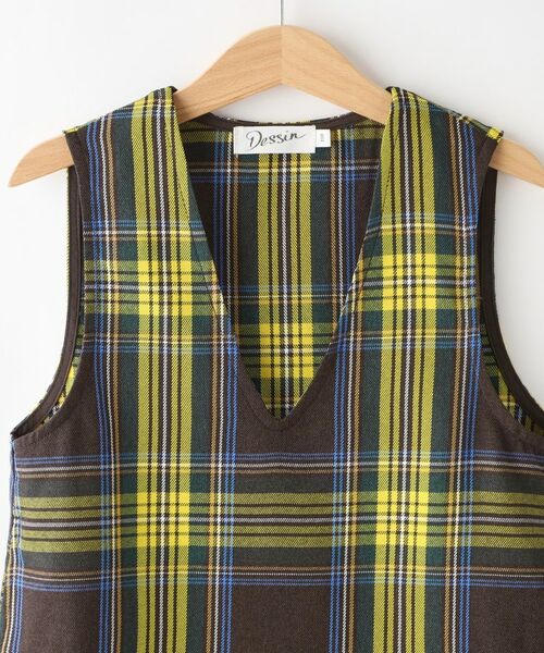 Dessin / デッサン ミニ丈・ひざ丈ワンピース | 【リンクコーデ】チェックジャンパースカート | 詳細3