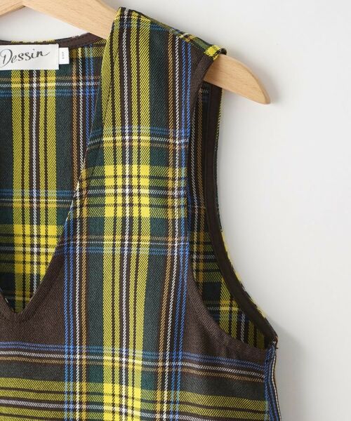 Dessin / デッサン ミニ丈・ひざ丈ワンピース | 【リンクコーデ】チェックジャンパースカート | 詳細4