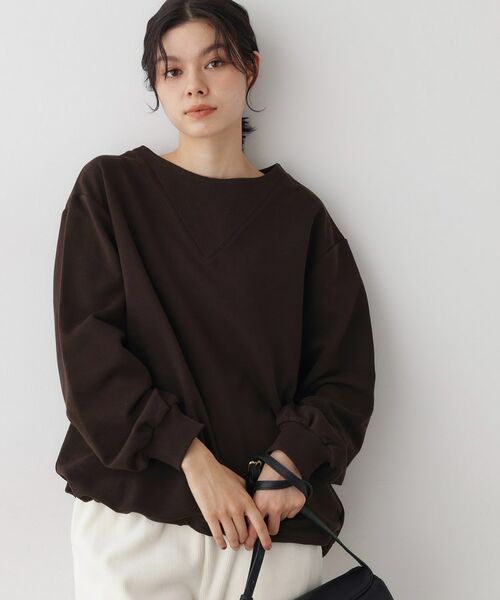 Dessin / デッサン スウェット | 【洗える】ガゼットミニ裏毛プルオ-バー(ブラウン(044))