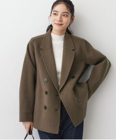 Dessin / デッサン ピーコート | 【洗える】ウール混リバーメルトンコート