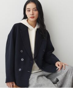 Dessin / デッサン ピーコート | 【洗える】ウール混リバーメルトンコート