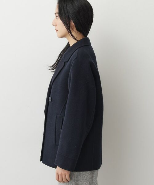 Dessin / デッサン ピーコート | 【洗える】ウール混リバーメルトンコート | 詳細10