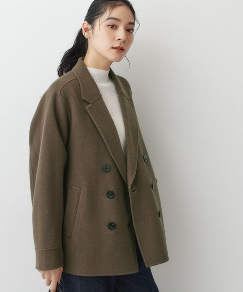 Dessin / デッサン ピーコート | 【洗える】ウール混リバーメルトンコート | 詳細2