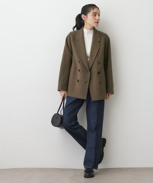 Dessin / デッサン ピーコート | 【洗える】ウール混リバーメルトンコート | 詳細3
