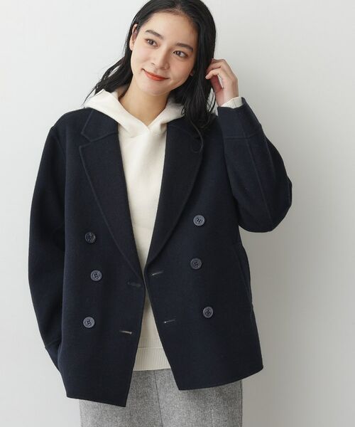 Dessin / デッサン ピーコート | 【洗える】ウール混リバーメルトンコート | 詳細5