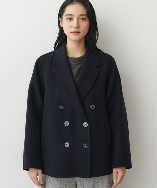 Dessin / デッサン ピーコート | 【洗える】ウール混リバーメルトンコート | 詳細9
