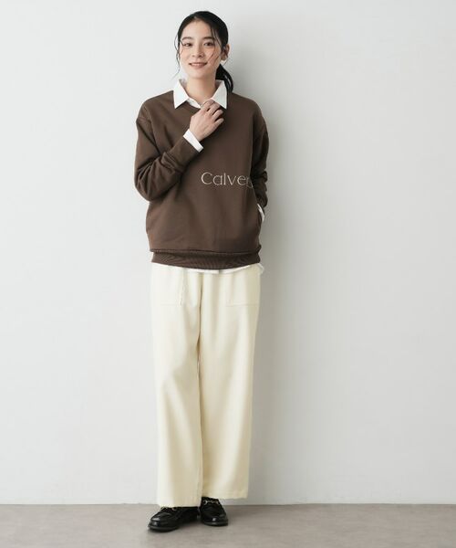 Dessin / デッサン パンツ | 【裏地付き/洗える】コンフォートワイドパンツ | 詳細2