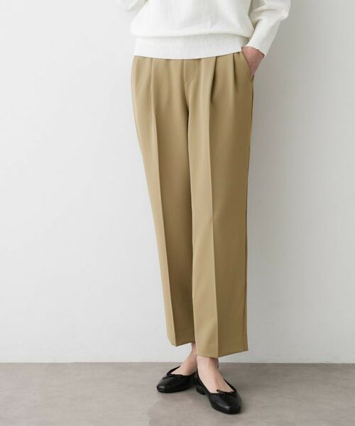 Dessin / デッサン ショート・ハーフ・半端丈パンツ | 【洗える】マットドレープワイドパンツ(ライトベージュ(051))