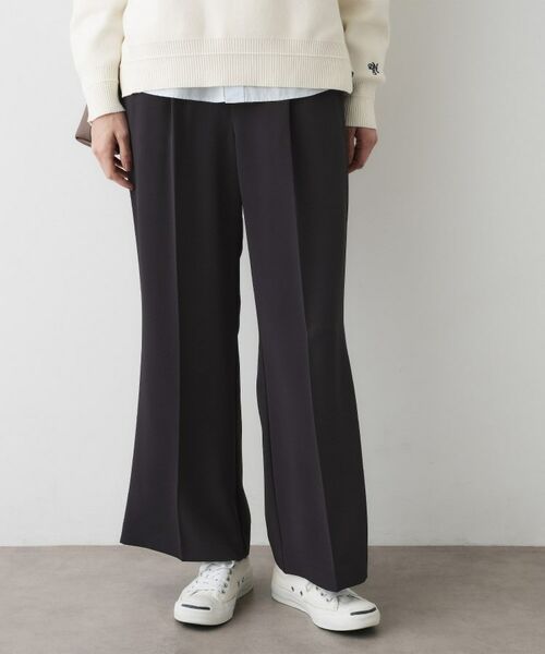 Dessin / デッサン パンツ | 【洗える】マットドレープニーハイフレアパンツ | 詳細2