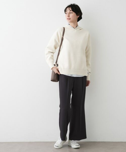 Dessin / デッサン パンツ | 【洗える】マットドレープニーハイフレアパンツ | 詳細3