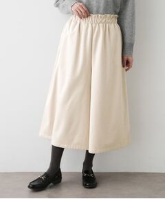 Dessin / デッサン ショート・ハーフ・半端丈パンツ | 【ウエストゴム/洗える】起毛フレアシルエットパンツ