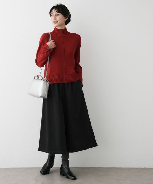 Dessin / デッサン ショート・ハーフ・半端丈パンツ | 【ウエストゴム/洗える】起毛フレアシルエットパンツ | 詳細6