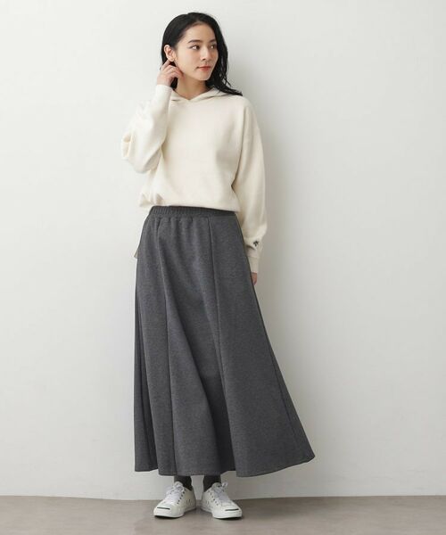 Dessin / デッサン ロング・マキシ丈スカート | 【ウエストゴム/洗える】ダンボールコットンフレアスカート | 詳細6