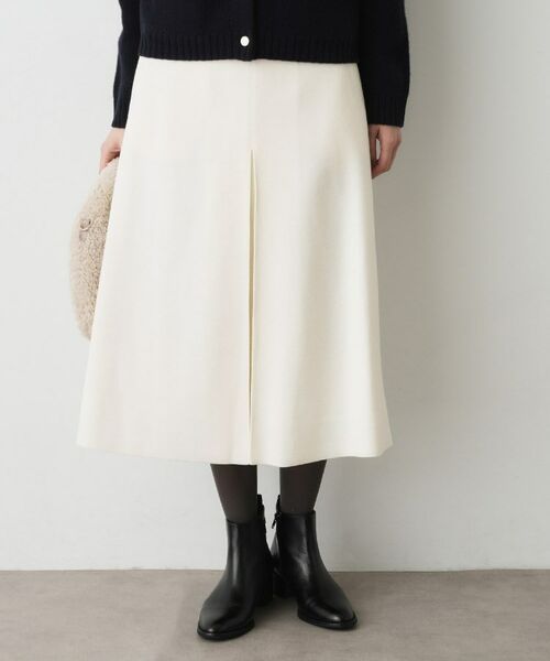 Dessin / デッサン スカート | メルトンジャージボックスタックスカート(ホワイト(002))