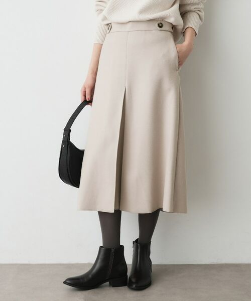 Dessin / デッサン スカート | メルトンジャージボックスタックスカート(グレージュ(050))