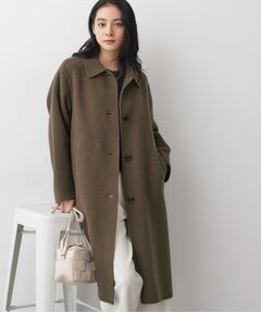 Dessin / デッサン ステンカラーコート | 【洗える】ウール混リバーメルトンロングコート