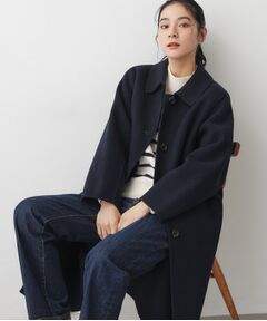 Dessin / デッサン ステンカラーコート | 【洗える】ウール混リバーメルトンロングコート