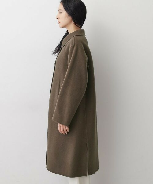 Dessin / デッサン ステンカラーコート | 【洗える】ウール混リバーメルトンロングコート | 詳細10