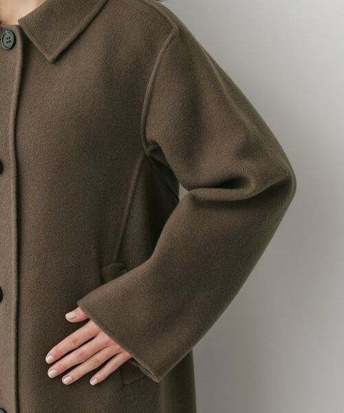 Dessin / デッサン ステンカラーコート | 【洗える】ウール混リバーメルトンロングコート | 詳細13