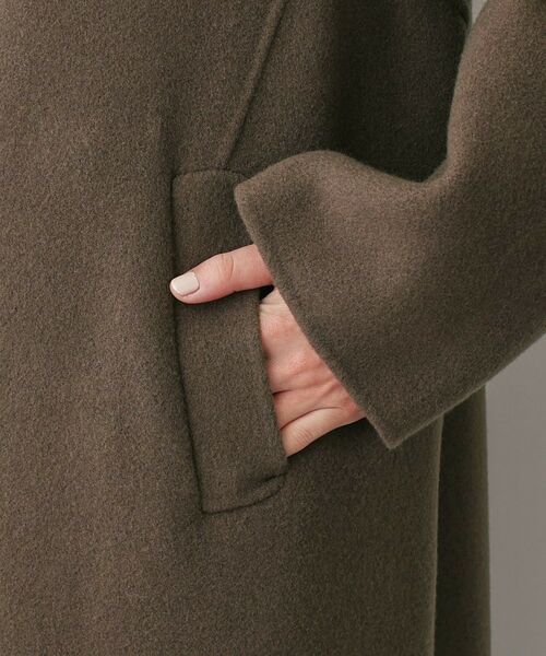 Dessin / デッサン ステンカラーコート | 【洗える】ウール混リバーメルトンロングコート | 詳細14