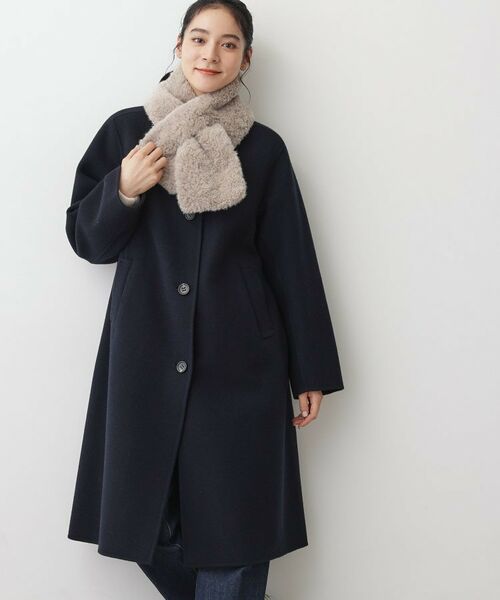 Dessin / デッサン ステンカラーコート | 【洗える】ウール混リバーメルトンロングコート | 詳細2
