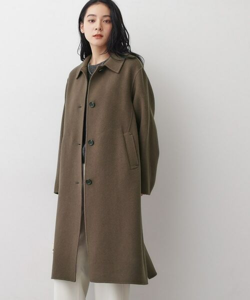 Dessin / デッサン ステンカラーコート | 【洗える】ウール混リバーメルトンロングコート | 詳細5
