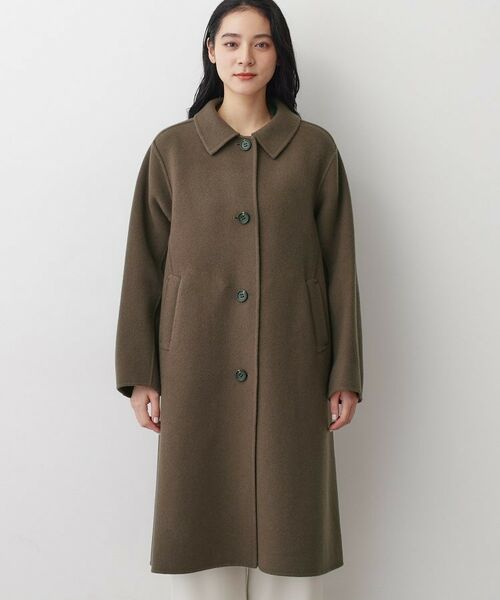 Dessin / デッサン ステンカラーコート | 【洗える】ウール混リバーメルトンロングコート | 詳細9