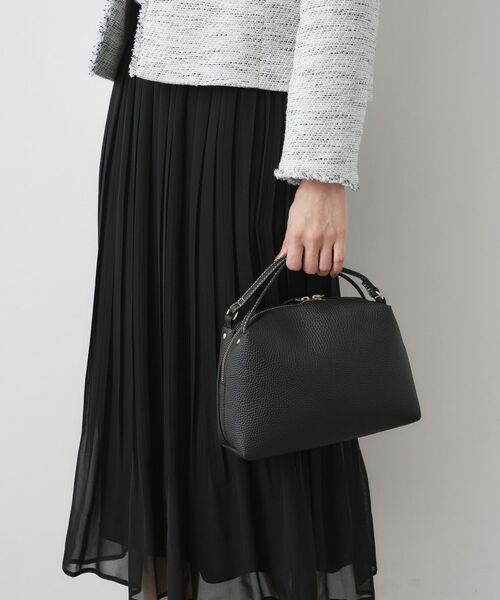 Dessin / デッサン ショルダーバッグ | ラウンドフォルム2WAYショルダーバッグ(ブラック(019))