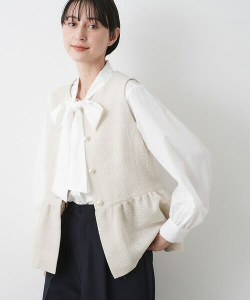 Dessin / デッサン ベスト | 【入卒/セレモニー】パール調ボタンベスト | 詳細2