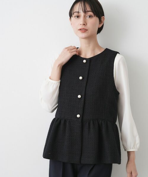Dessin / デッサン ベスト | 【入卒/セレモニー】パール調ボタンベスト | 詳細6