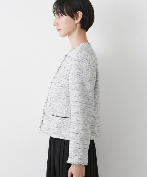 Dessin / デッサン ノーカラージャケット | 【入卒/セレモニー/セットアップ可能】ツイードクルーネックジャケット | 詳細10