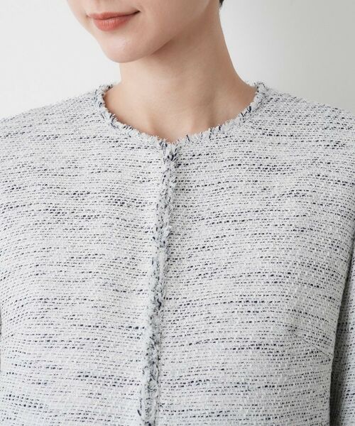 Dessin / デッサン ノーカラージャケット | 【入卒/セレモニー/セットアップ可能】ツイードクルーネックジャケット | 詳細12