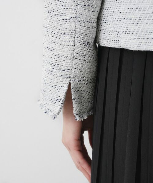 Dessin / デッサン ノーカラージャケット | 【入卒/セレモニー/セットアップ可能】ツイードクルーネックジャケット | 詳細15