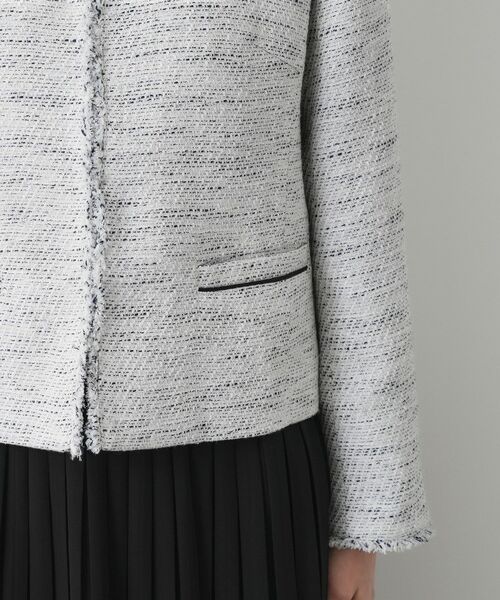 Dessin / デッサン ノーカラージャケット | 【入卒/セレモニー/セットアップ可能】ツイードクルーネックジャケット | 詳細16