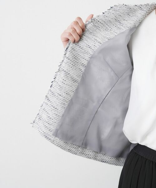 Dessin / デッサン ノーカラージャケット | 【入卒/セレモニー/セットアップ可能】ツイードクルーネックジャケット | 詳細18