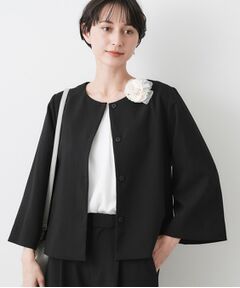 Dessin / デッサン ノーカラージャケット | 【入卒／セレモニー／セットアップ可能】テントラインダブルクロスジャケット