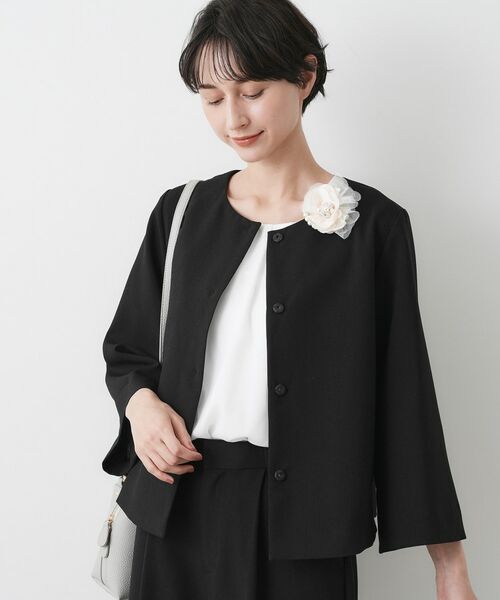 Dessin / デッサン ノーカラージャケット | 【入卒/セレモニー/セットアップ可能】テントラインダブルクロスジャケット | 詳細1