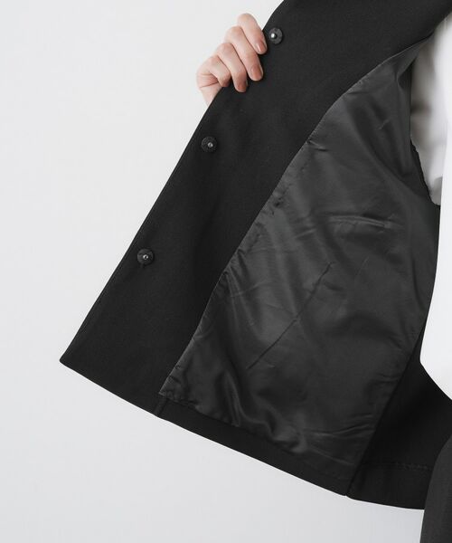 Dessin / デッサン ノーカラージャケット | 【入卒/セレモニー/セットアップ可能】テントラインダブルクロスジャケット | 詳細15