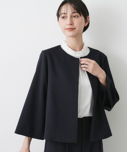 Dessin / デッサン ノーカラージャケット | 【入卒/セレモニー/セットアップ可能】テントラインダブルクロスジャケット | 詳細5