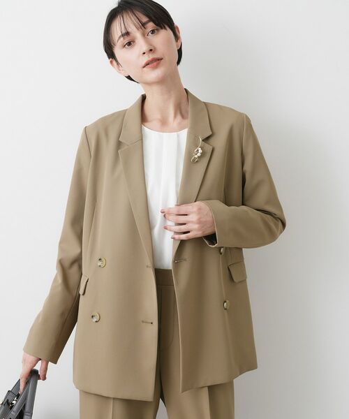 Dessin / デッサン テーラードジャケット | 【入卒/セレモニー/お仕事/セットアップ可能】ダブルジャケット(モカブラウン(042))