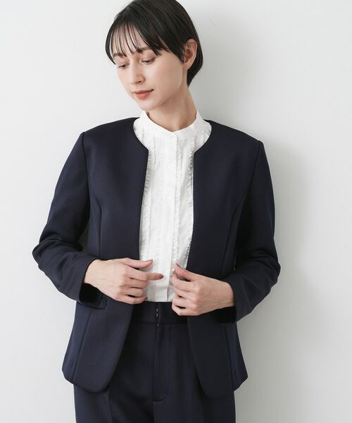 Dessin / デッサン ノーカラージャケット | 【入卒/セレモニー/お仕事/セットアップ可能】ソフトボンディングジャケット | 詳細5