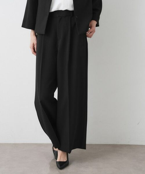Dessin / デッサン パンツ | 【入卒/セレモニー/セットアップ可能】ダブルクロスワイドパンツ(ブラック(019))