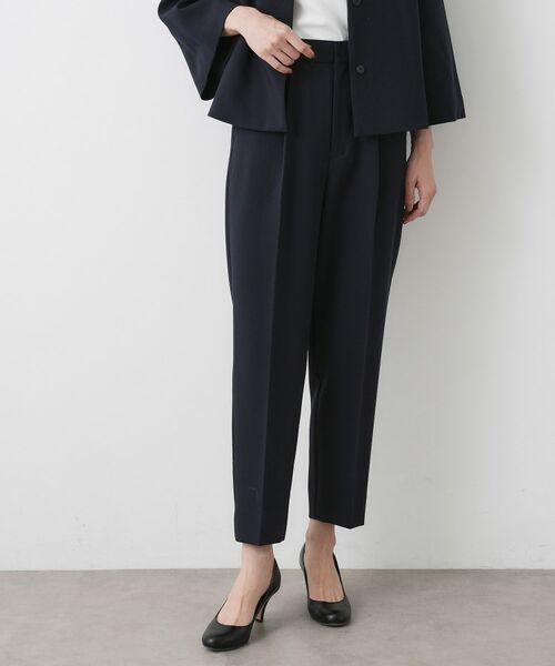 Dessin / デッサン パンツ | 【入卒/セレモニー/セットアップ可能】ダブルクロステーパードパンツ(ネイビー(094))