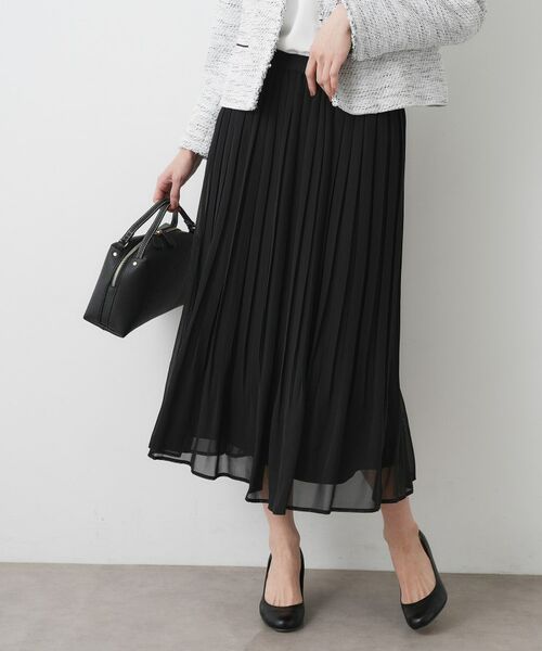 Dessin / デッサン スカート | 【入卒/セレモニー/ウエストゴム/洗える】シフォンプリーツスカート | 詳細1