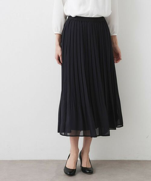 Dessin / デッサン スカート | 【入卒/セレモニー/ウエストゴム/洗える】シフォンプリーツスカート | 詳細5