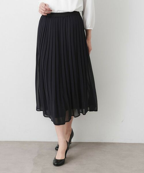 Dessin / デッサン スカート | 【入卒/セレモニー/ウエストゴム/洗える】シフォンプリーツスカート | 詳細6