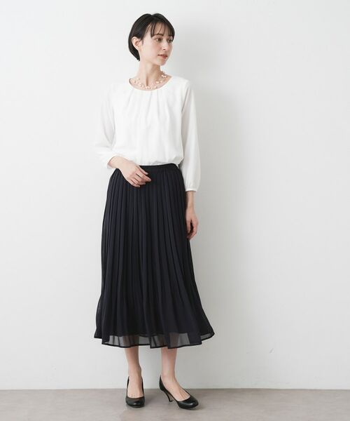 Dessin / デッサン スカート | 【入卒/セレモニー/ウエストゴム/洗える】シフォンプリーツスカート | 詳細7