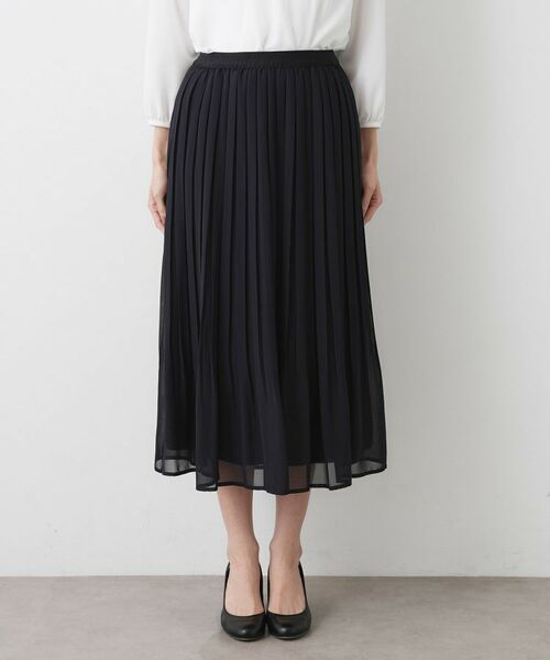 Dessin / デッサン スカート | 【入卒/セレモニー/ウエストゴム/洗える】シフォンプリーツスカート | 詳細9