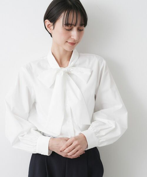 Dessin / デッサン シャツ・ブラウス | 【入卒/セレモニー/洗える】ボウタイリボンブラウス | 詳細2