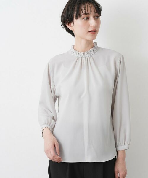 Dessin / デッサン シャツ・ブラウス | 【入卒/セレモニー/洗える】フリルネックブラウス | 詳細10